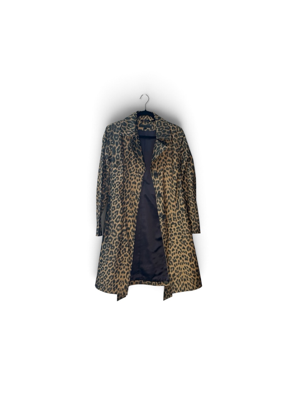 Via Spiga Leopard Print Trench Coat - Women's Brown Animal Print Overcoat